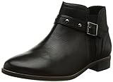 Clarks Damen Trish Strap Chelsea-Stiefel, Black Leather, 37.5 EU