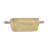 Tatonka Hüfttasche Skin Moneybelt Int. RFID B - flache Bauchtasche mit TÜV-zertifizierter RFID-Blockierung und zwei Reißverschluss-Fächern - für Frauen und Männer - beige, Natural, 14 x 28 cm