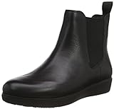 FitFlop Sumi Leather Chelsea Boots All Black 6.5 M (B)