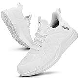 Feethit Turnschuhe Damen Leichtgewichts Atmungsaktiv Sportschuhe Sneaker Weiß 40