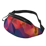 OUCSSDLTD Gürteltasche mit regenbogenfarbenem Muster, für Damen und Herren, verstellbare Hüfttasche mit Kopfhörer-Hüfttasche, siehe abbildung, As Shown