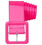 Das Kostümland Neon Lack Gürtel für Damen 124,0 x 5,5 cm - Pink